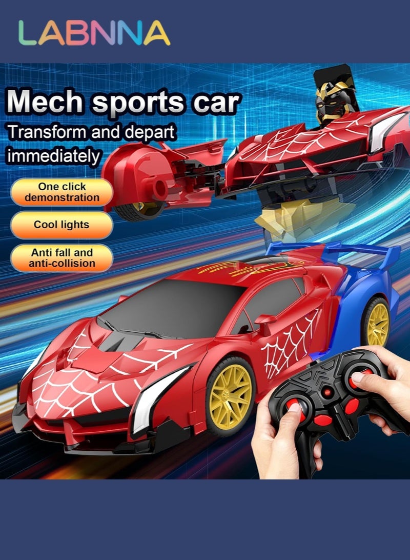 LABNNA Spider Transform RC Cars Toys with Eye & Underbody Lights, 2.4GHz Remote Control Car One-Button Deformation, Fast 360°Rotation Robot Toys Birthday Gifts for 3 4 5 6 7 8 9 10 Year Old Boys Age 4-7 8-12 - Image 2